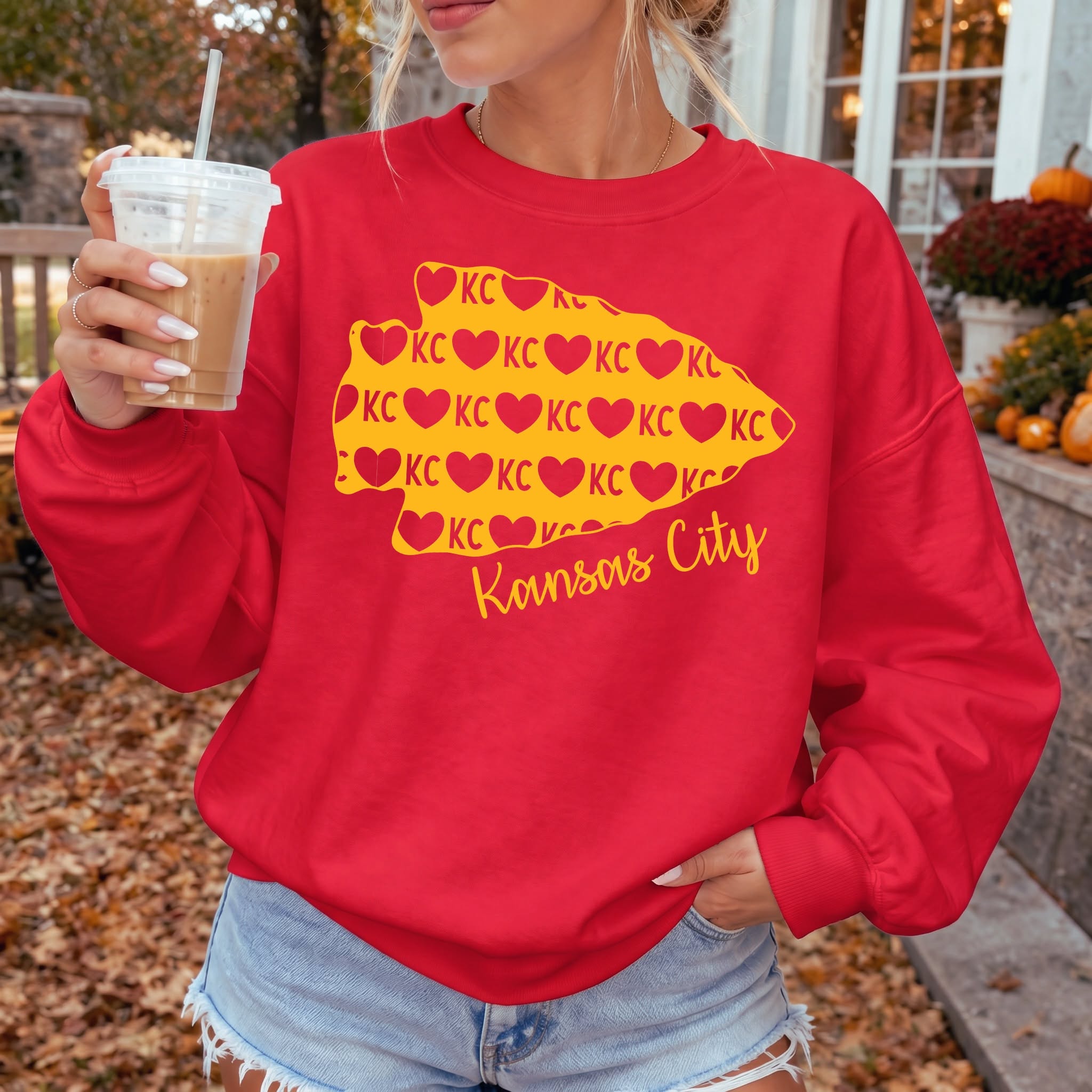 Kansas City Hearts On Red