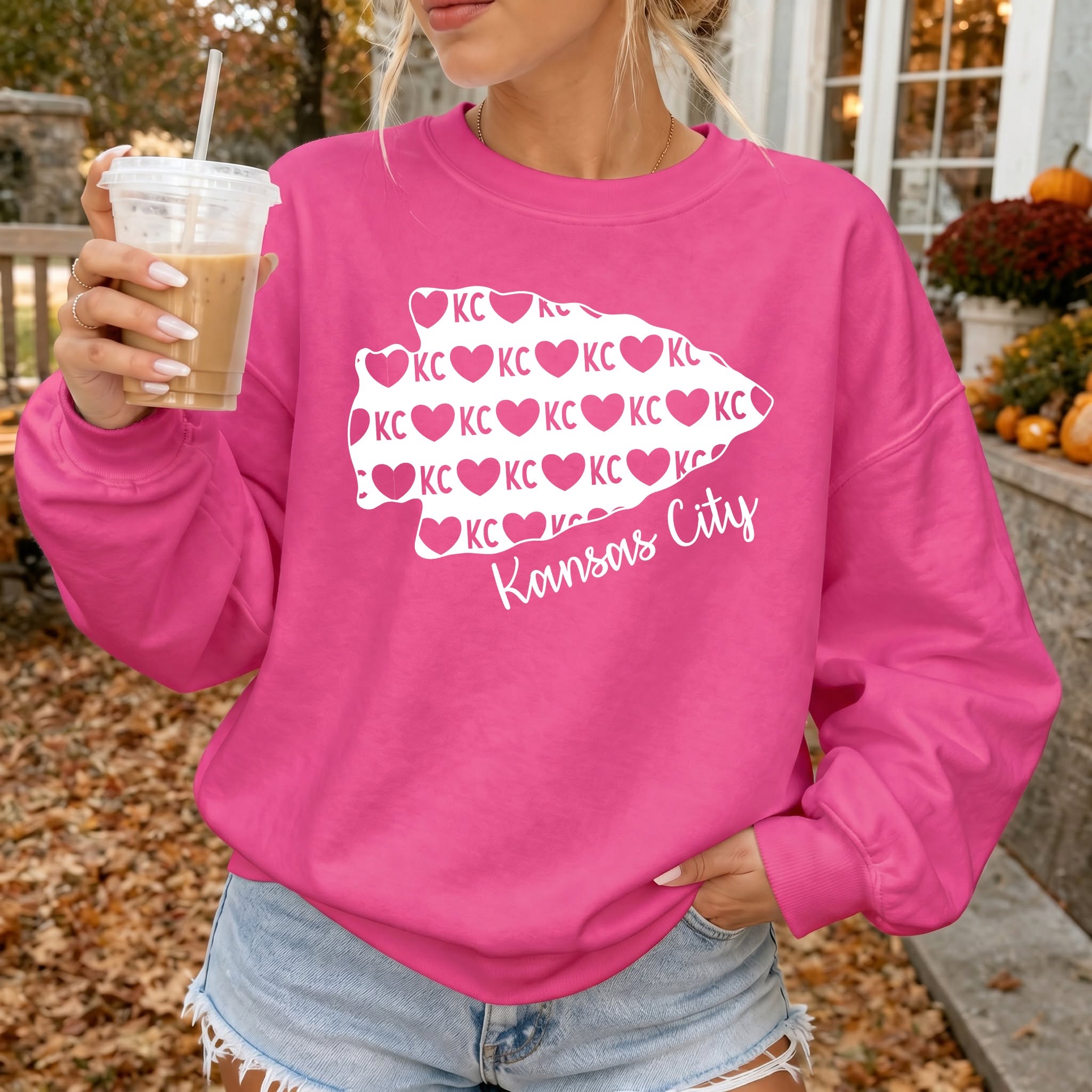 Kansas City Hearts On Pink