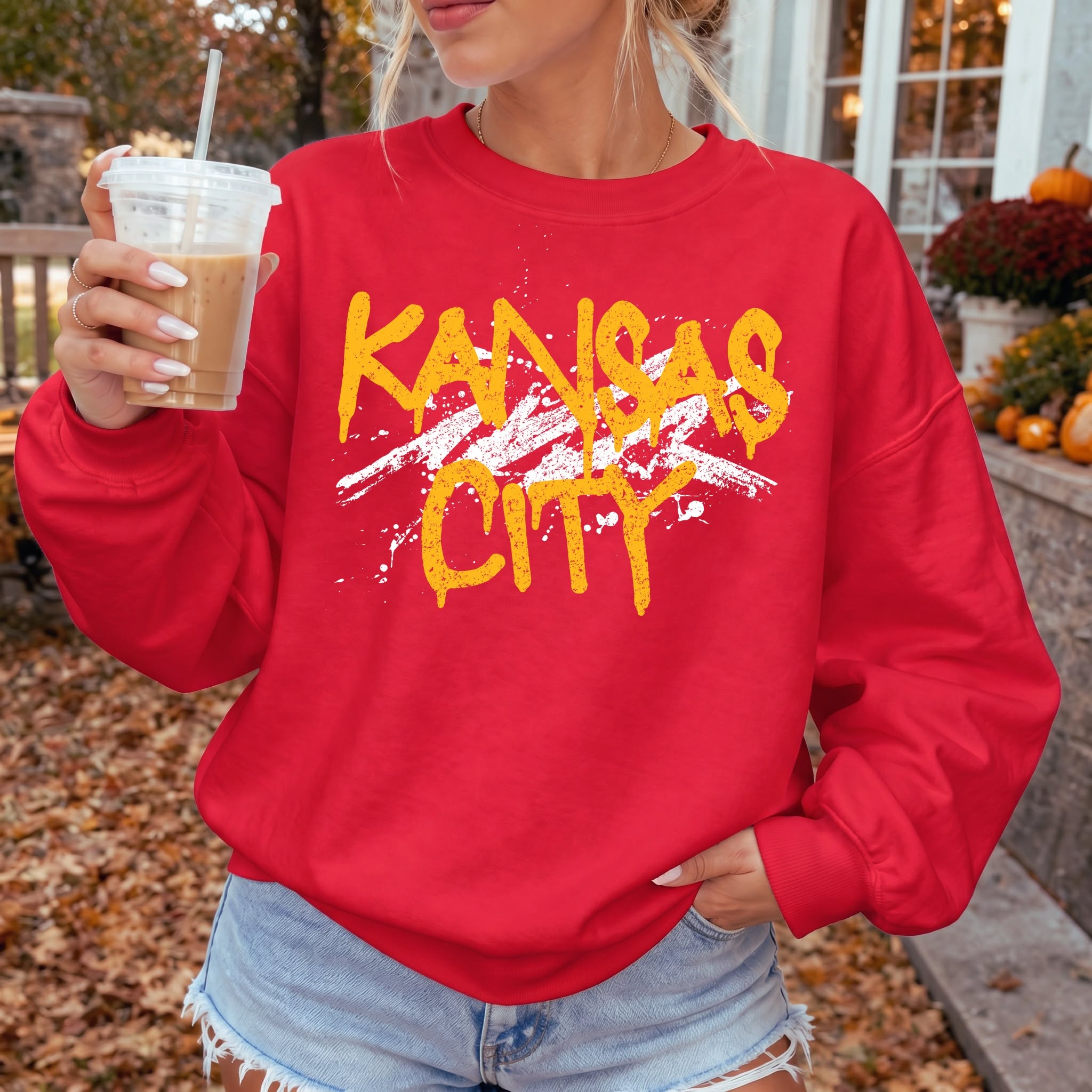 Kansas City Splatter Red Gildan