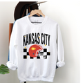 Kansas City Checkered & Helmet Crewneck