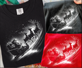 Santa sleigh Vintage Gildan Crewneck Youth and Adult