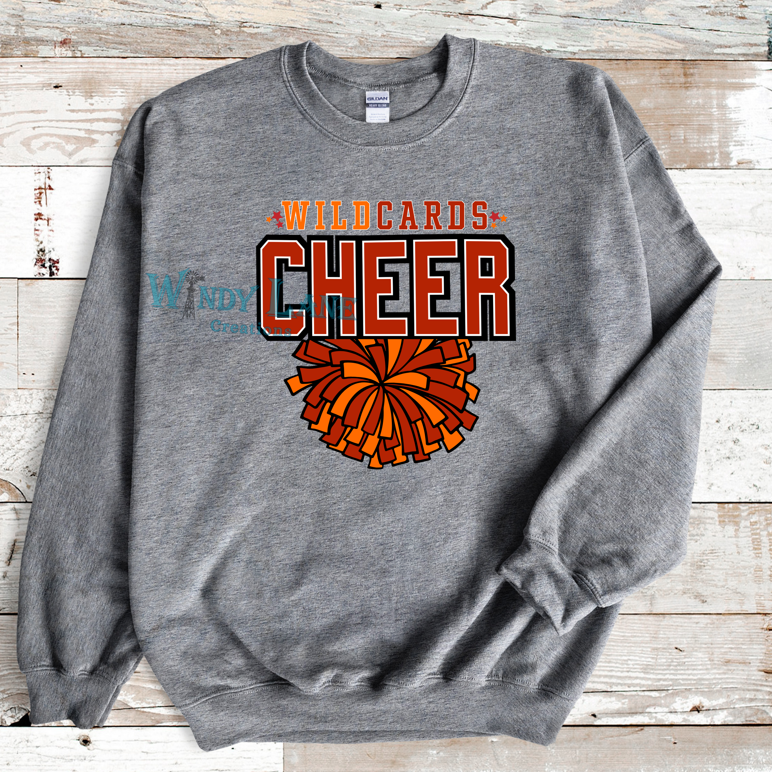Wildcard Cheer Pom Pom t-shirt/ crewneck