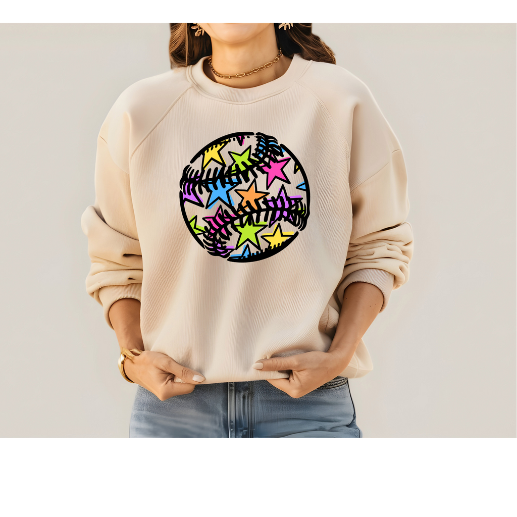 Colorful stars Baseball Gildan