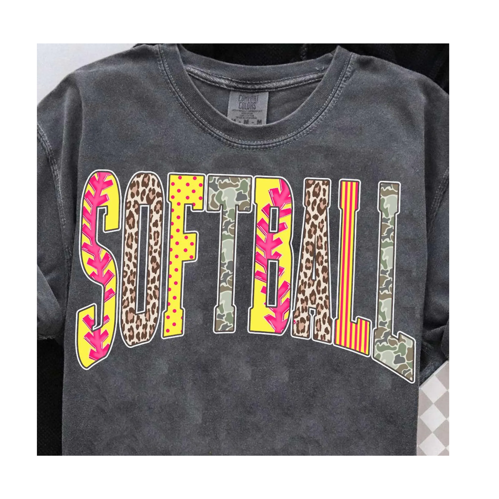 Softball Retro Comfort Color T-shirt