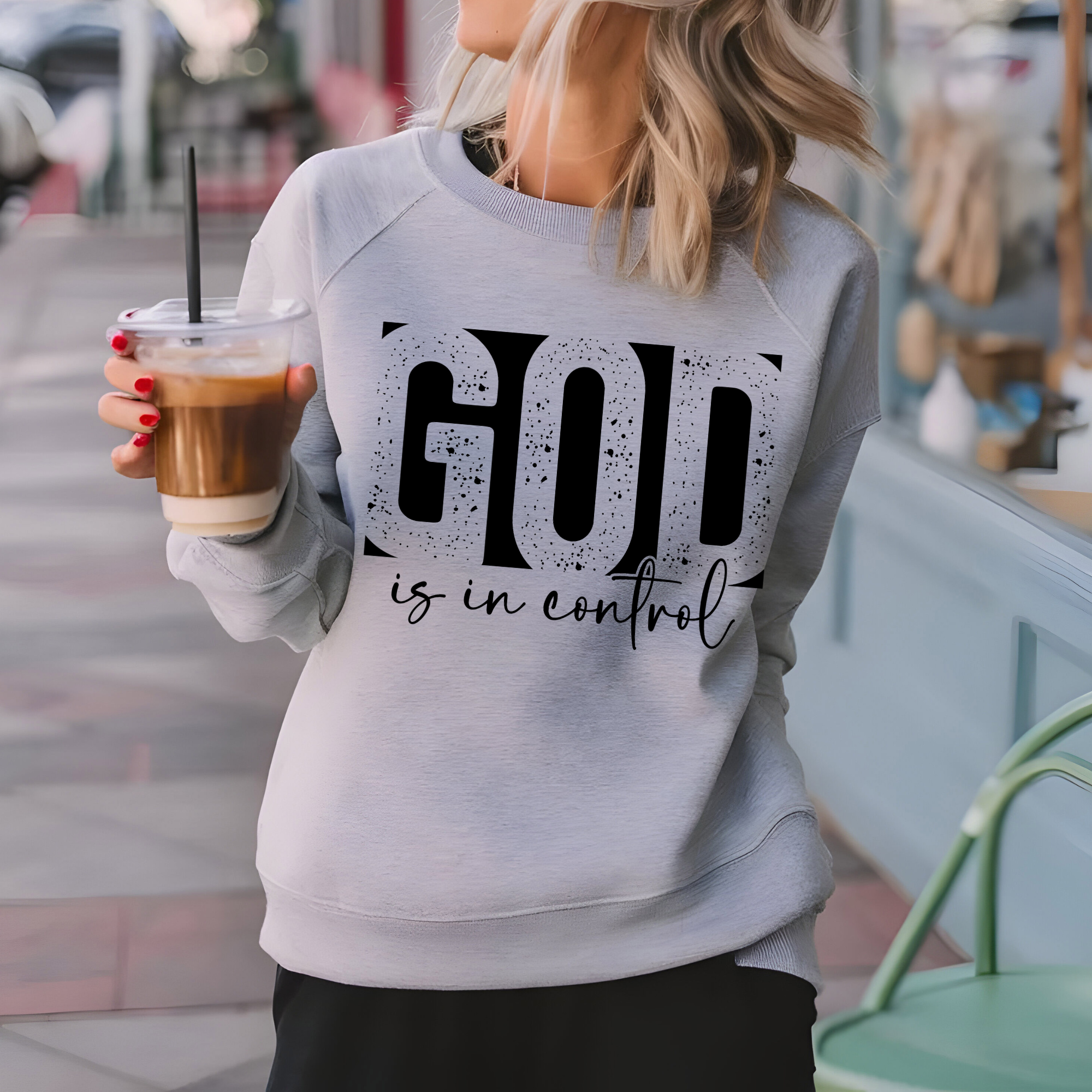 God is in control Gildan Crewneck