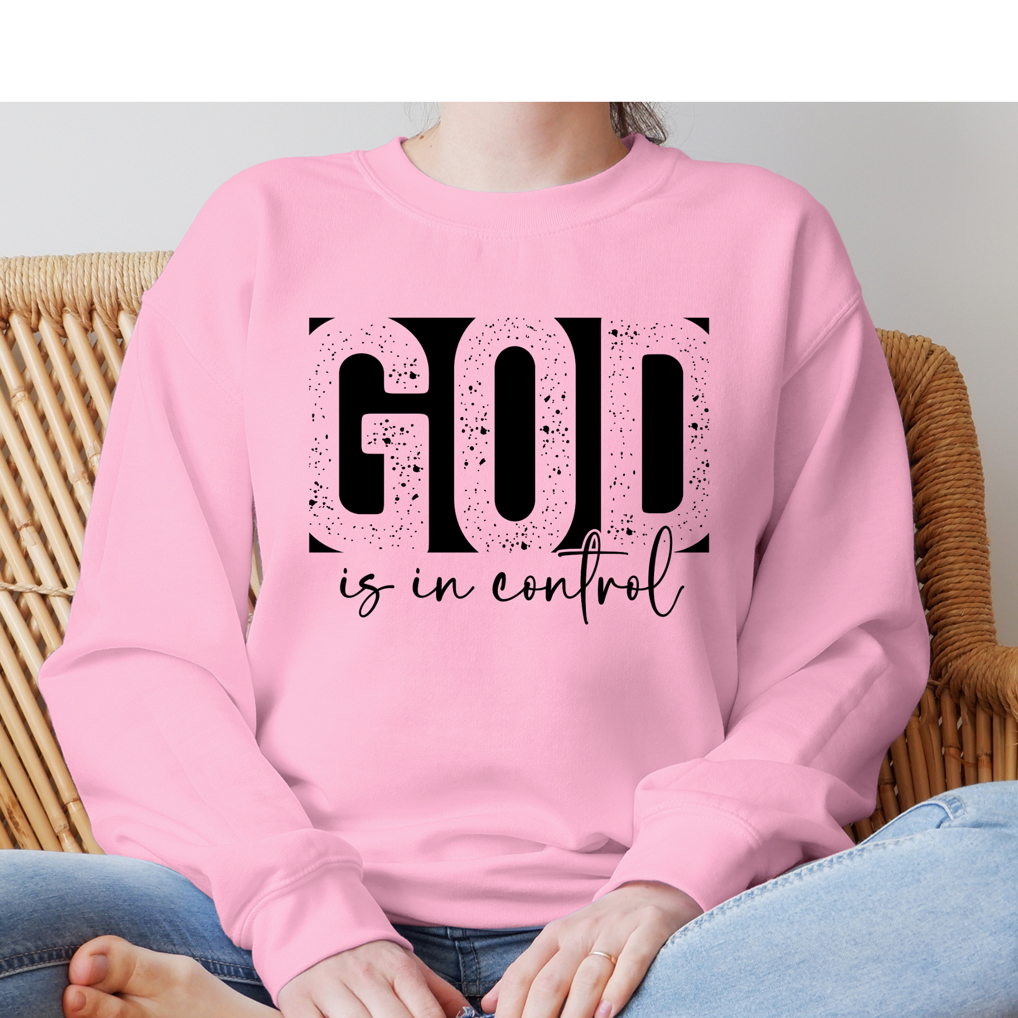 God is in control Gildan Crewneck