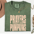 Prayers and Pumpkins Comfort color t-shirt