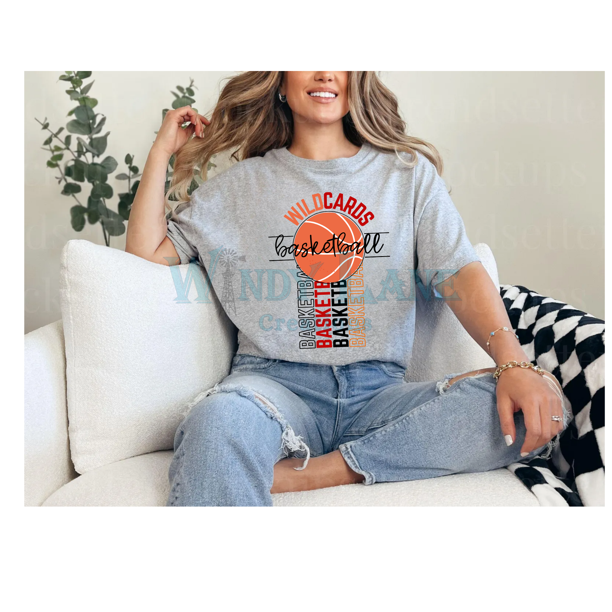 Wildcards basketball Black/ Gray T-shirt/ Crewneck